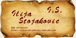 Ilija Stojaković vizit kartica